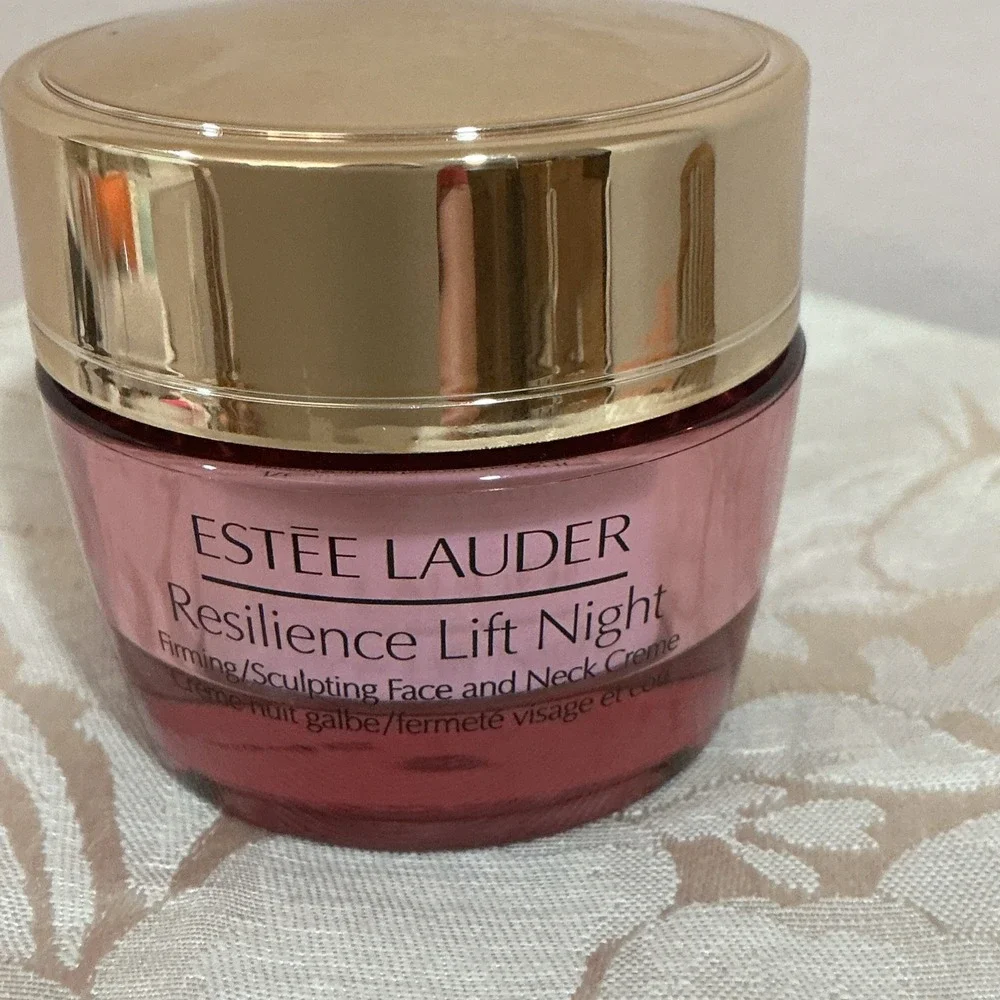 Estee Lauder Resilience Lift Night Face and Neck Cream .5 oz & Eye Cream .17 oz